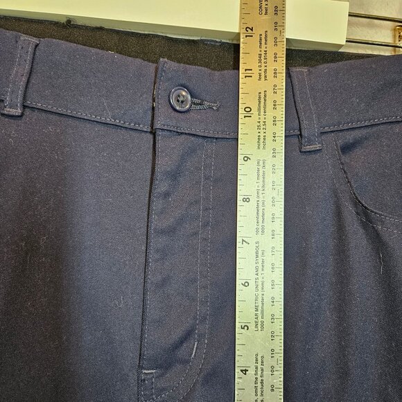 Pebble Beach Mens Navy Golf Pants W36 X L30 Polyester Flat Front Comfort Stretch - Picture 7 of 14
